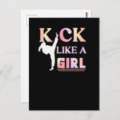 空手テコンドー柔術女児戦おもしろい ポストカード (正面/裏面)