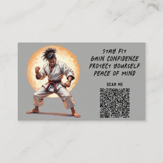 空手テコンドー柔道武術インストラクター 名刺 (裏面)