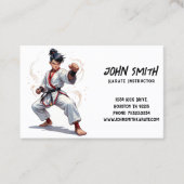 空手テコンドー武術アーツインストラクター 名刺 (正面)