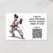 空手テコンドー武術アーツインストラクター 名刺 (裏面)