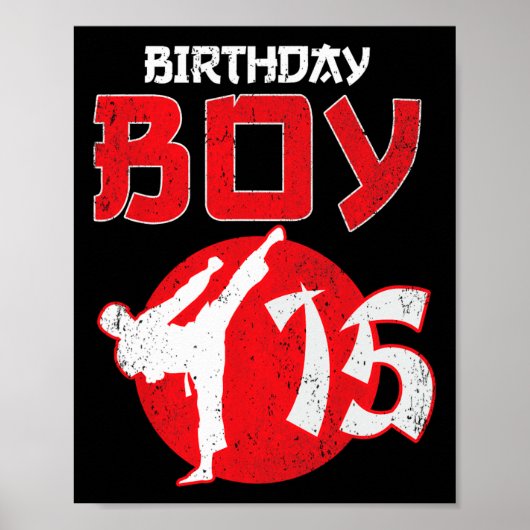 空手テコンドー15歳誕生日武術芸術 ポスター (正面)