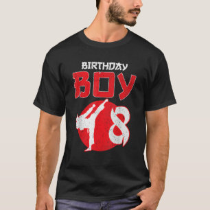 空手テコンドー8歳誕生日武術芸術 Tシャツ