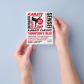 空手デザイン空手クラス広告ズ チラシ (手)