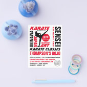 空手デザイン空手クラス広告ズ チラシ (シングル)