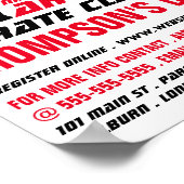 空手デザイン空手クラス広告ズ ポスター (角)