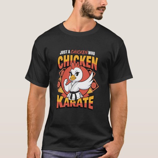 空手ニワトリ Tシャツ (正面)