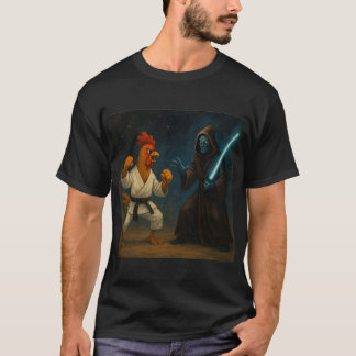 空手ニワトリVSエイリアンナイト Tシャツ