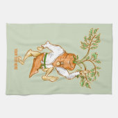 空手ニンジン武術芸術 キッチンタオル (横)