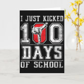空手ハッピー100日おめでとう 100日間の学校 カード (黄色い花)