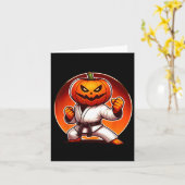 空手ハロウィンカボチャのケース カード (黄色い花)
