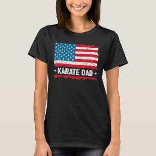空手パパアメリカ米国国旗パトリオヴィンテージ Tシャツ