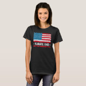 空手パパアメリカ米国国旗パトリオヴィンテージ Tシャツ (正面フル)