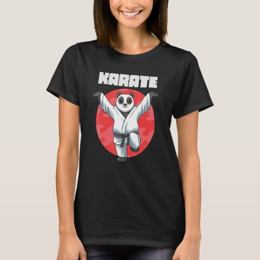 空手パンダクレーンキック1 Tシャツ (正面)