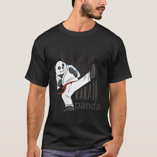 空手パンダクーンベアースポーツミアル Tシャツ (正面)