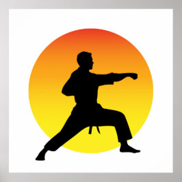 空手パンチ。 ポスター