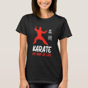 空手パンツと空手ベルトにマッチする空手制服 Tシャツ