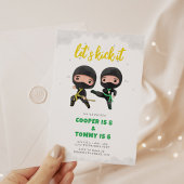 空手パーティージョイント忍者誕生日招待状 招待状