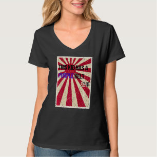 空手パープルベルト青年 Tシャツ