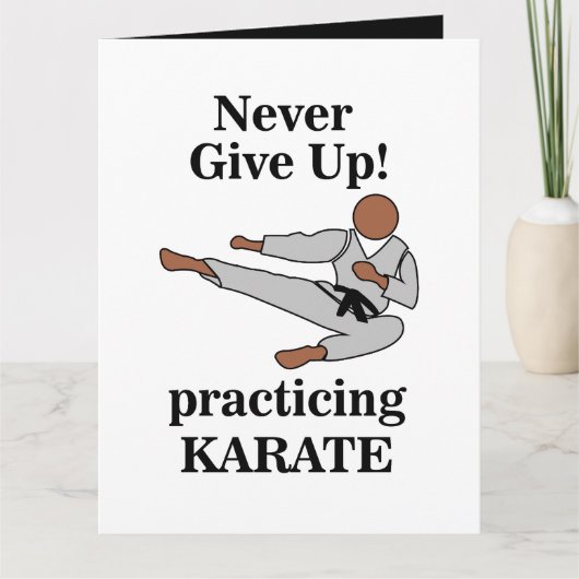 空手ブラックベルトは与え決して武術芸術 カード (正面)