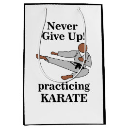 空手ブラックベルトは与え決して武術芸術 ミディアムペーパーバッグ