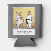 空手ブラックベルトユーモアクーラーボックス 缶クーラー (正面)