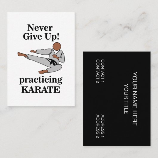 空手ブラックベルト武術アーツアカデミー 名刺 (正面/裏面)