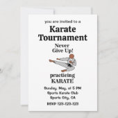 空手ブラックベルト武術アーツトーナメント 招待状 (正面)