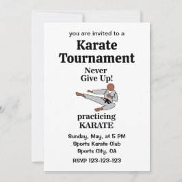 空手ブラックベルト武術アーツトーナメント 招待状