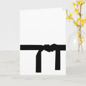 空手ブラックベルト カード (黄色い花)