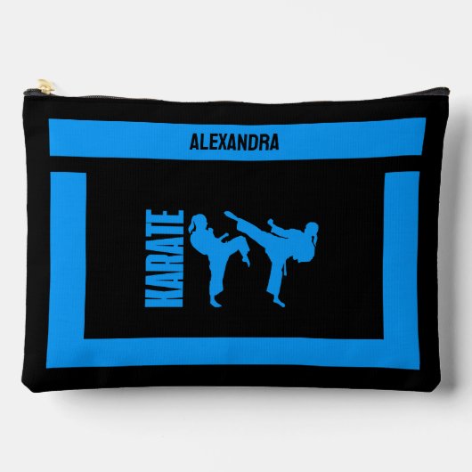 空手プレイヤーガール，誕生日ギフト，女性空手 アクセサリーポーチ (正面)