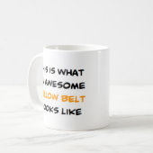 空手ベルトイエロー素晴らし。 コーヒーマグカップ (正面左)