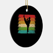 空手ベルトカラーシルエット セラミックオーナメント (右)