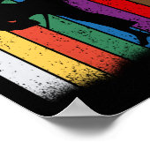 空手ベルトカラーシルエット ポスター (角)