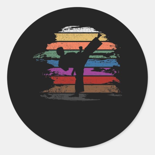 空手ベルトカラー ラウンドシール (正面)