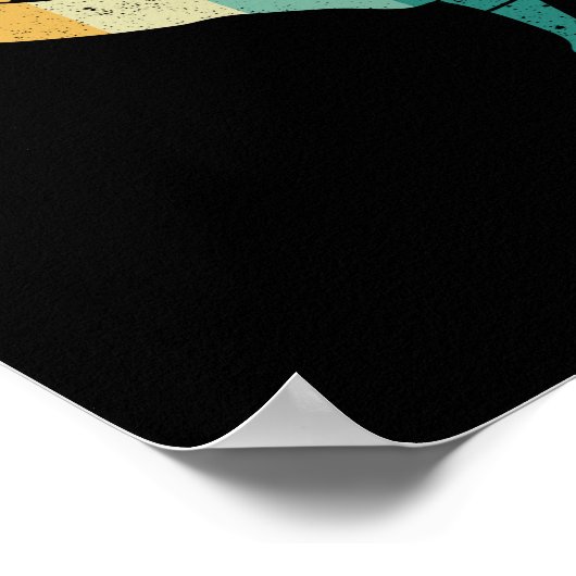 空手ベルトシルエット武術アーツコーチファン ポスター (角)