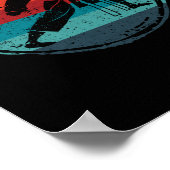 空手ベルトシルエット武術アーツコーチファン ポスター (角)