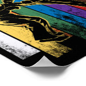 空手ベルトシルエット武術アーツスポーツ ポスター (角)