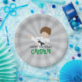 空手ボーイグリーン武術アーツ誕生日 ペーパープレート (パーティー)