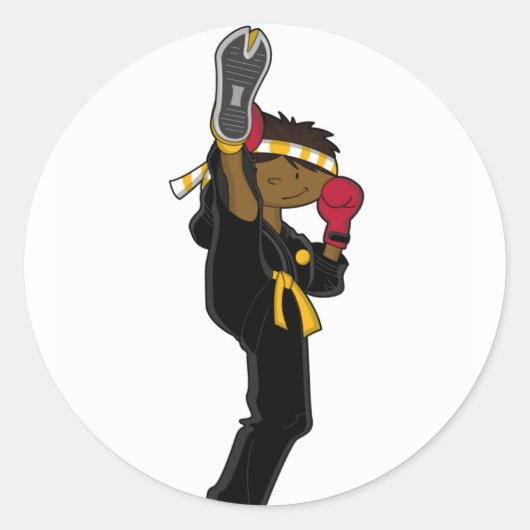 空手ボーイシールシート ラウンドシール (正面)