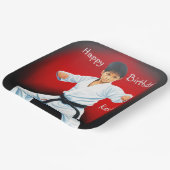 空手ボーイ誕生日 ペーパープレート (傾斜あり)