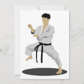空手ポーズ招待状 招待状 (正面)