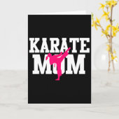 空手ママ 母の日 武術 キックボクシング タ カード (黄色い花)