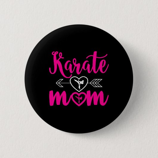 空手ママ – Mom Can Do Karate 缶バッジ (正面)