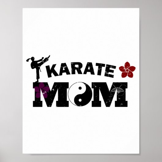 空手ママTシャツ ポスター (正面)