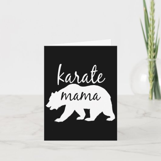 空手ママTシャツ 女性のための最高のプレゼント カード (正面)