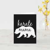 空手ママTシャツ 女性のための最高のプレゼント カード (黄色い花)