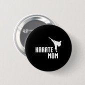 空手ママTシャツ 缶バッジ (正面&裏面)