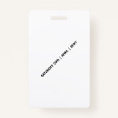 空手モダンパーティー子供の誕生日VIPパスバッジ バッジ (裏面)