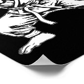 空手モンキータエクウォンドーキックボクシング総合格闘技柔道モンキー ポスター (角)