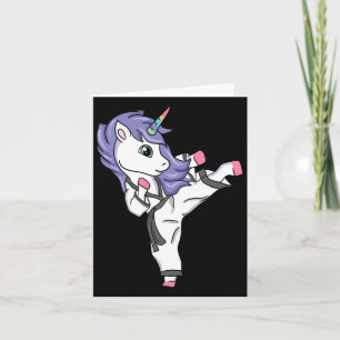 空手ユニコーン女子 Funny Unicorn Karate Girl テコンドー武道 カード
